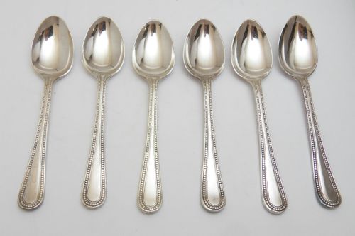 fine cased set 6 silver teaspoons birmingham 1934 - CATEGORY: ANTIQUE SILVER - DATED 1940