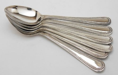 FINE CASED SET 6 SILVER TEASPOONS BIRMINGHAM 1934 - ADDITIONAL PHOTO 2