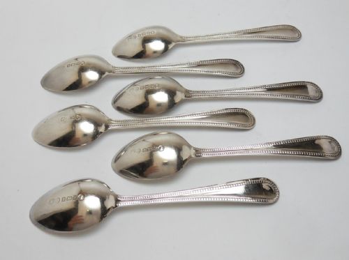 FINE CASED SET 6 SILVER TEASPOONS BIRMINGHAM 1934 - ADDITIONAL PHOTO 3