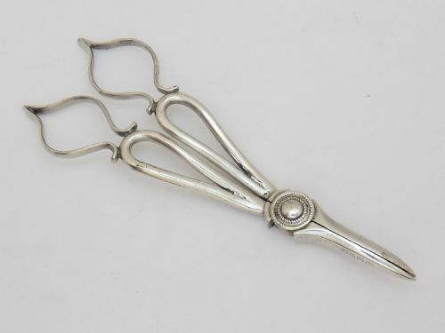 PRETTY SILVER PLATED VICTORIAN GRAPE SCISSORS - ADDITIONAL PHOTO 7