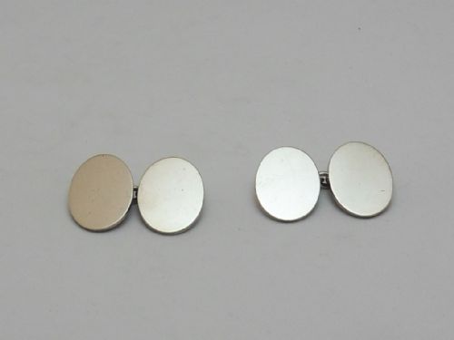 lovely edwardian silver cufflinks birmingham 1909 - CATEGORY: ANTIQUE JEWELLERY - DATED EDWARDIAN