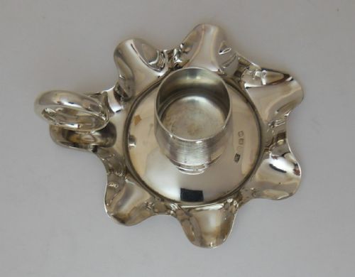 SILVER MATCH STRIKER CHAMBERSTICK CANDLESTICK BIRMINGHAM 1908 - ADDITIONAL PHOTO 2