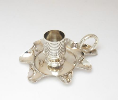 SILVER MATCH STRIKER CHAMBERSTICK CANDLESTICK BIRMINGHAM 1908 - ADDITIONAL PHOTO 3