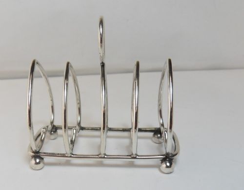 GOLDSMITHS HEART DESIGN SILVER TOAST RACK LONDON 1908 - ADDITIONAL PHOTO 2