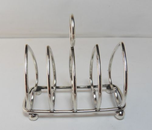 GOLDSMITHS HEART DESIGN SILVER TOAST RACK LONDON 1908 - ADDITIONAL PHOTO 5
