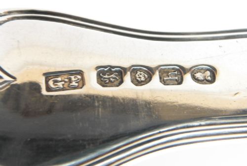 MATCHED SET OF 6 SILVER TABLESPOONS DATED 1817 1823 1835 - ADDITIONAL PHOTO 10