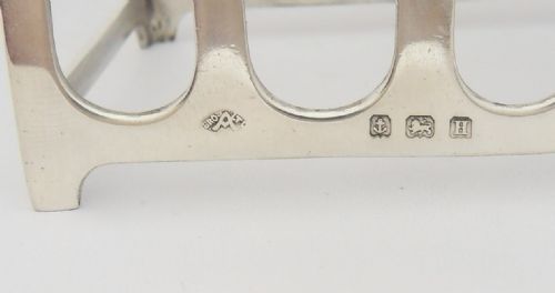 FINE ART DECO SILVER TOAST RACK BIRMINGHAM 1932 - ADDITIONAL PHOTO 4