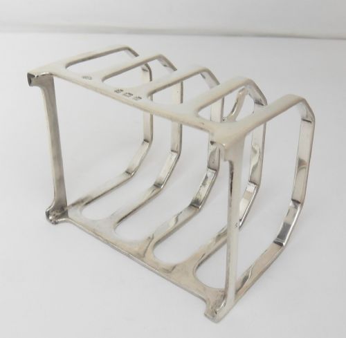 FINE ART DECO SILVER TOAST RACK BIRMINGHAM 1932 - ADDITIONAL PHOTO 5