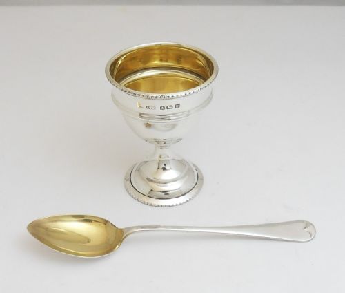 CASED SILVER EGG CUP SPOON BIRMINGHAM 1921 - ADDITIONAL PHOTO 8