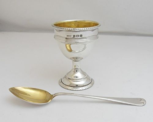 CASED SILVER EGG CUP SPOON BIRMINGHAM 1921 - ADDITIONAL PHOTO 1