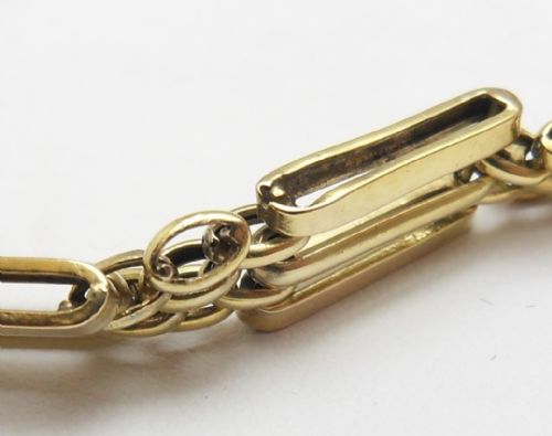 EDWARDIAN 9CT GOLD GATE BRACELET BIRMINGHAM 1906 - ADDITIONAL PHOTO 9