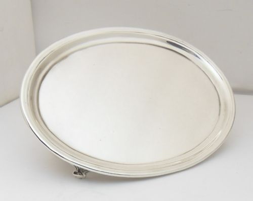 SILVER CARD TRAY BY THEODORE ROSSI LONDON 1927 - ADDITIONAL PHOTO 1