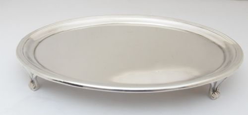 SILVER CARD TRAY BY THEODORE ROSSI LONDON 1927 - ADDITIONAL PHOTO 2