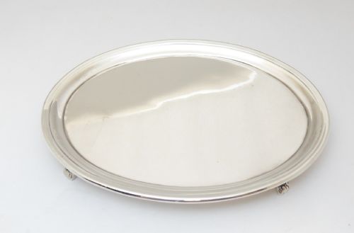 SILVER CARD TRAY BY THEODORE ROSSI LONDON 1927 - ADDITIONAL PHOTO 3