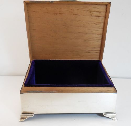SILVER DESK SHAPED TRINKET BOX BIRMINGHAM 1924 - ADDITIONAL PHOTO 1