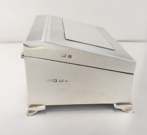 SILVER DESK SHAPED TRINKET BOX BIRMINGHAM 1924 - ADDITIONAL PHOTO 4