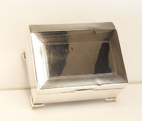 SILVER DESK SHAPED TRINKET BOX BIRMINGHAM 1924 - ADDITIONAL PHOTO 5