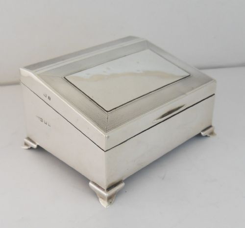 SILVER DESK SHAPED TRINKET BOX BIRMINGHAM 1924 - ADDITIONAL PHOTO 6