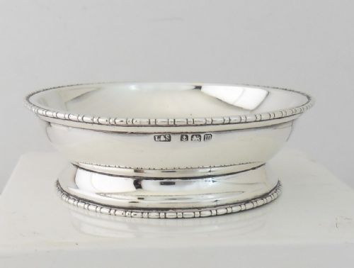 UNUSUAL SILVER DISH PIN TRAY INSET WITH JADE BIRMINGHAM 1911 - ADDITIONAL PHOTO 4