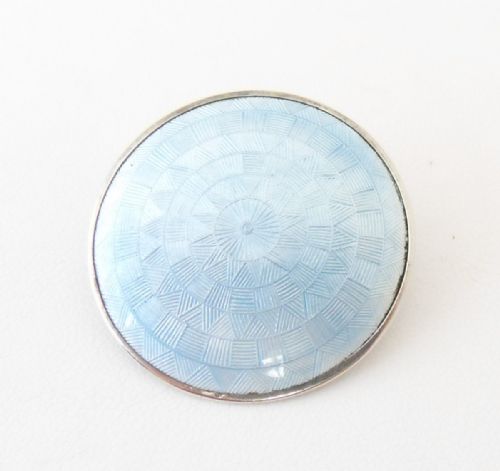 antique silver guilloche enamelled brooch birmingham 1913 - CATEGORY: ANTIQUE SILVER - DATED 1920