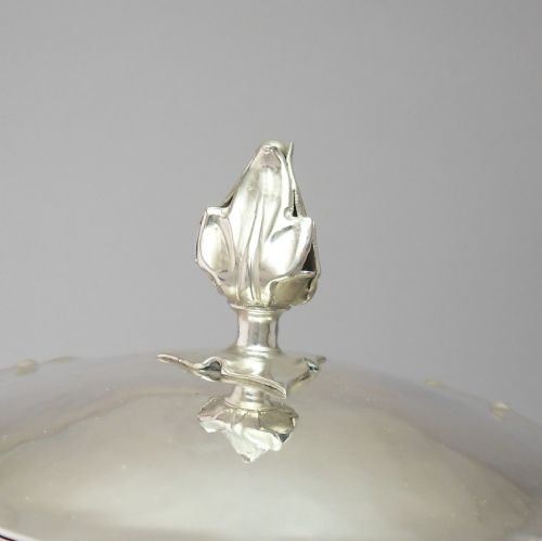 ARTS CRAFTS SILVER TEA CADDY LONDON 1927 - ADDITIONAL PHOTO 2