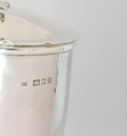 ARTS CRAFTS SILVER TEA CADDY LONDON 1927 - ADDITIONAL PHOTO 4