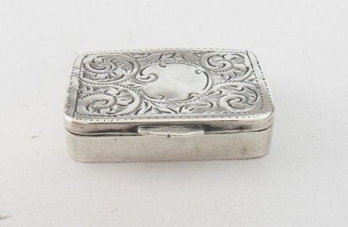 MINIATURE SILVER PILL SNUFF BOX BIRMINGHAM 1913 - ADDITIONAL PHOTO 3
