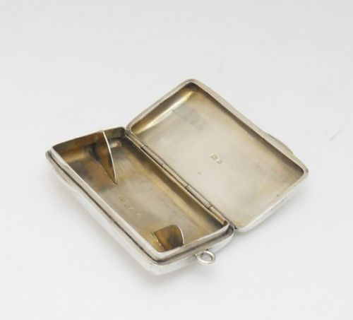 silver snuff box cheroot holder case birmingham 1902 - CATEGORY: ANTIQUE SILVER - DATED EDWARDIAN
