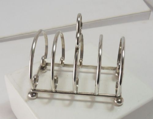 DISTINCTLY PRETTY SILVER TOAST RACK SHEFFIELD 1915 - ADDITIONAL PHOTO 3