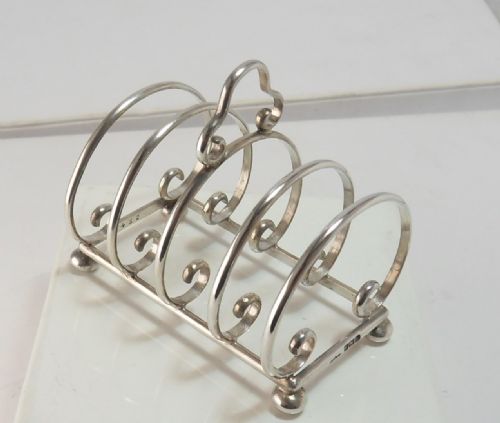 DISTINCTLY PRETTY SILVER TOAST RACK SHEFFIELD 1915 - ADDITIONAL PHOTO 4