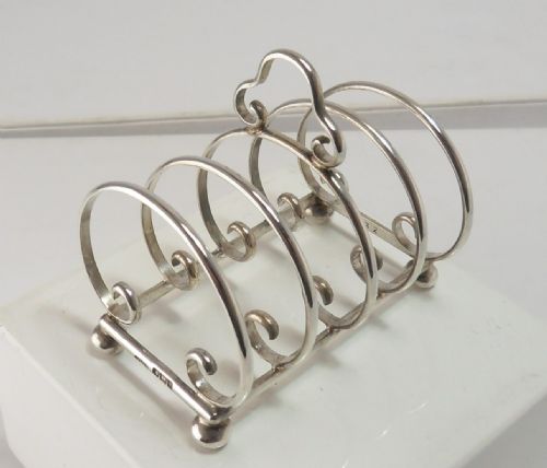 DISTINCTLY PRETTY SILVER TOAST RACK SHEFFIELD 1915 - ADDITIONAL PHOTO 6