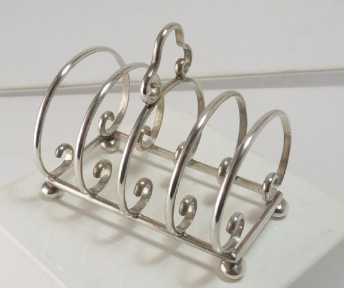 DISTINCTLY PRETTY SILVER TOAST RACK SHEFFIELD 1915 - ADDITIONAL PHOTO 7