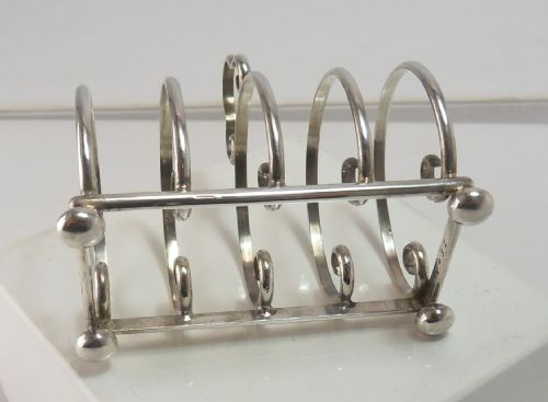 DISTINCTLY PRETTY SILVER TOAST RACK SHEFFIELD 1915 - ADDITIONAL PHOTO 8