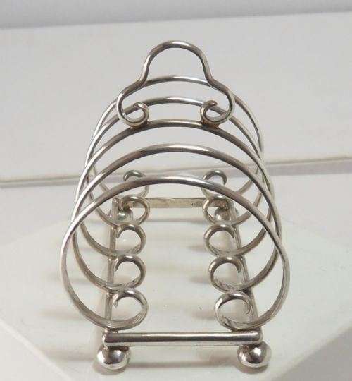 DISTINCTLY PRETTY SILVER TOAST RACK SHEFFIELD 1915 - ADDITIONAL PHOTO 9