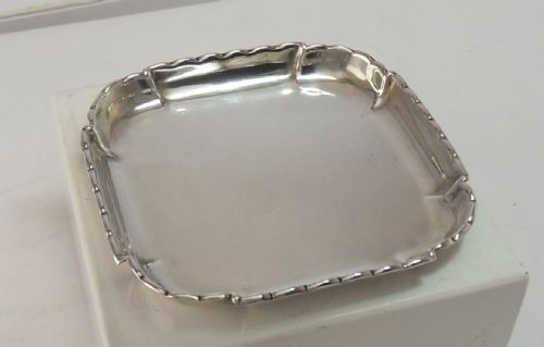 NEAT ENGLISH SILVER PIN TRAY DISH LONDON 1935 - ADDITIONAL PHOTO 1