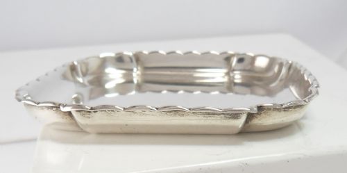 NEAT ENGLISH SILVER PIN TRAY DISH LONDON 1935 - ADDITIONAL PHOTO 5