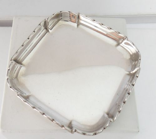 NEAT ENGLISH SILVER PIN TRAY DISH LONDON 1935 - ADDITIONAL PHOTO 6