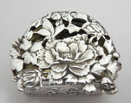 RARE SILVER POTPOURRI BOX LONDON 1906 - ADDITIONAL PHOTO 5