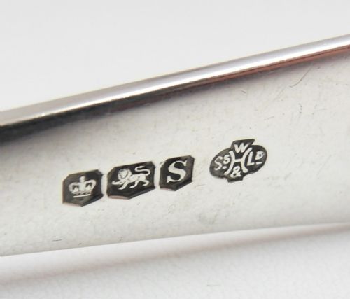 SUPERB SOLID SILVER STILTON SCOOP SHEFFIELD 1935 - ADDITIONAL PHOTO 9