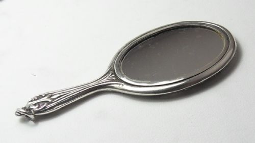 STUNNING FLORAL DESIGN CHATELAINE MIRROR BIRMINGHAM 1916 - ADDITIONAL PHOTO 6