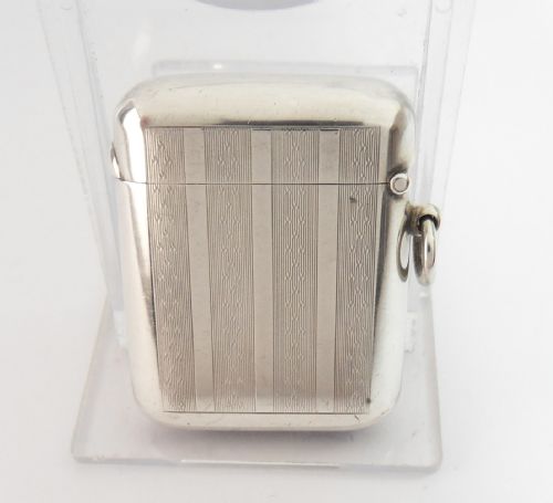 SAMPSON MORDAN SEAMLESS SILVER VESTA CASE CHESTER 1912 - ADDITIONAL PHOTO 1