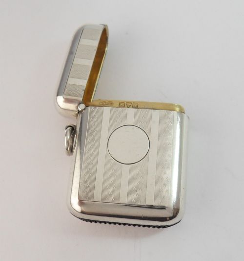 SAMPSON MORDAN SEAMLESS SILVER VESTA CASE CHESTER 1912 - ADDITIONAL PHOTO 4