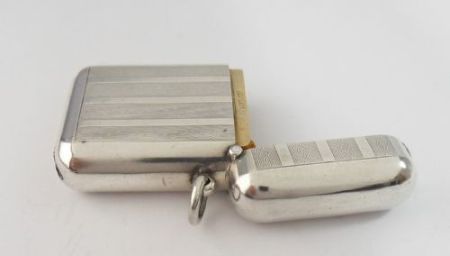 SAMPSON MORDAN SEAMLESS SILVER VESTA CASE CHESTER 1912 - ADDITIONAL PHOTO 6