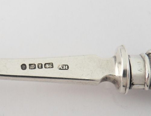 EARLY VICTORIAN SOLID SILVER STILTON SCOOP SHEFFIELD 1852 - ADDITIONAL PHOTO 5