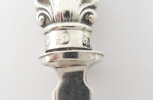 EARLY VICTORIAN SOLID SILVER STILTON SCOOP SHEFFIELD 1852 - ADDITIONAL PHOTO 7