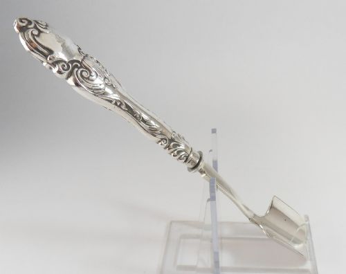 EARLY VICTORIAN SOLID SILVER STILTON SCOOP SHEFFIELD 1852 - ADDITIONAL PHOTO 9