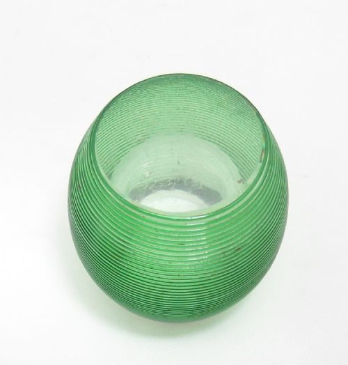 RARE GREEN GLASS MATCH STRIKER SILVER RIM LONDON 1901 - ADDITIONAL PHOTO 4