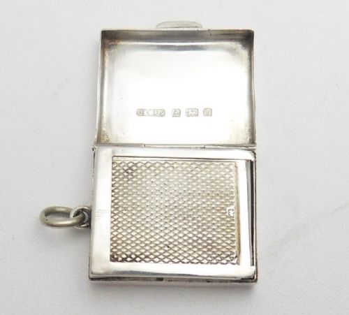 SPRING LOADED SILVER STAMP CASE BIRMINGHAM 1901 - ADDITIONAL PHOTO 2