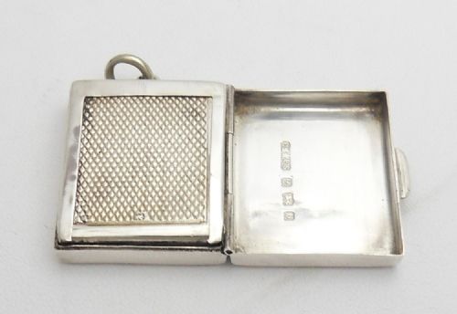 SPRING LOADED SILVER STAMP CASE BIRMINGHAM 1901 - ADDITIONAL PHOTO 3