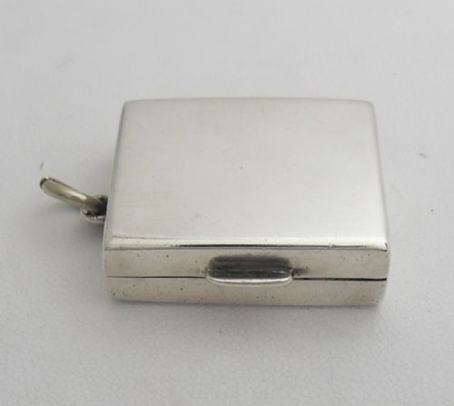 SPRING LOADED SILVER STAMP CASE BIRMINGHAM 1901 - ADDITIONAL PHOTO 7